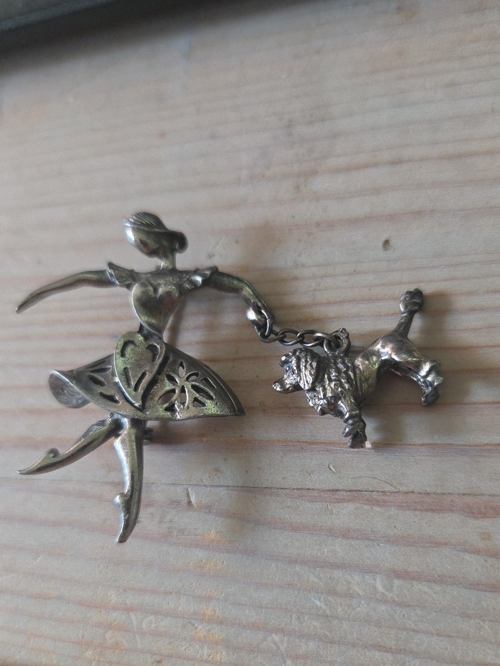 Lampl Heart Ballerina Walking Dog Pin.